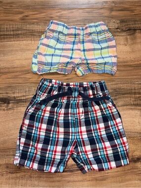 Carters & Jumping Beans Multicolor Plaid Shorts Bundle Boys 6M